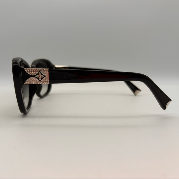 Louis Vuitton Black Heather Strass Sunglasses Z0457E ITALY No Box - Picture 3 of 11